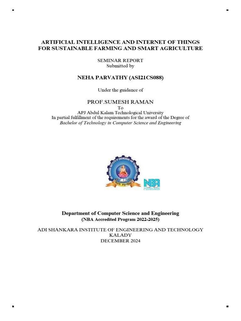 Artificial Intelligence (AI) and The Internet of Things | PDF ...