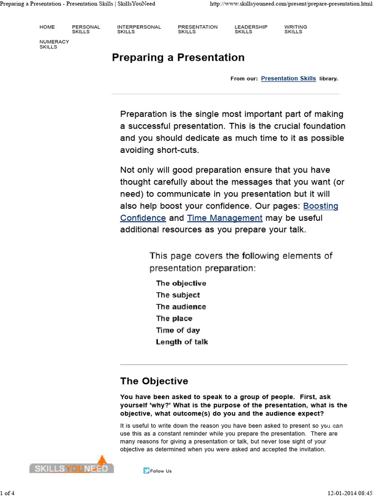 Effective Presentation Preparation Guide | PDF | Human Communication ...