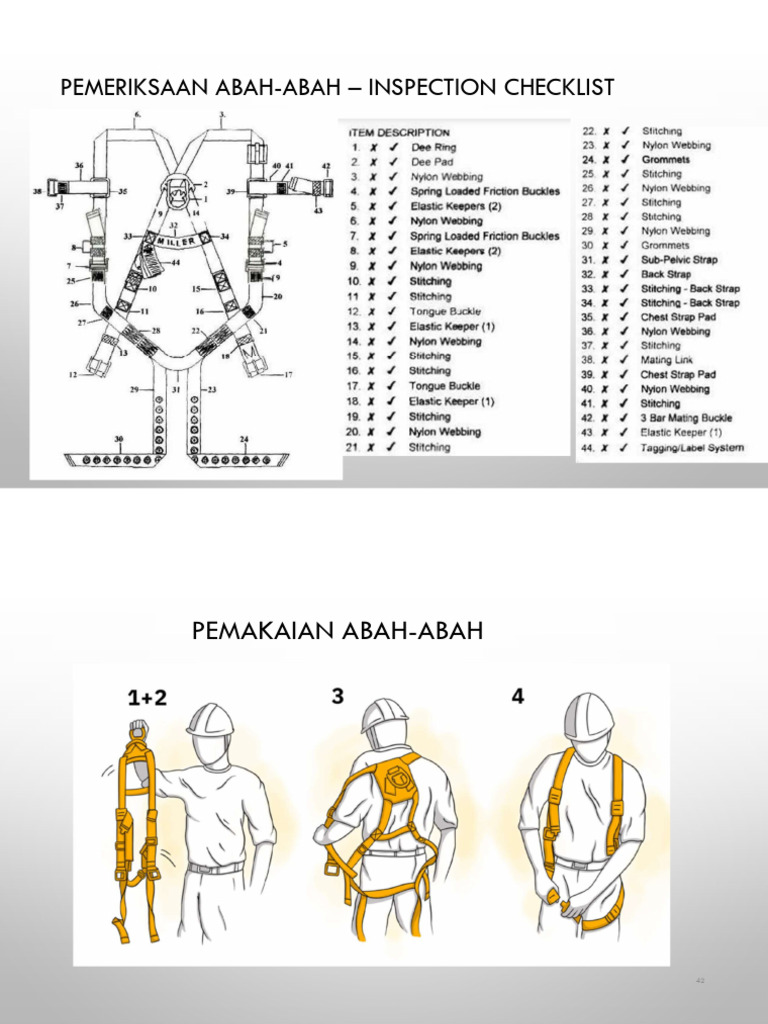 Inspection Checklist - BODY HARNESS | PDF