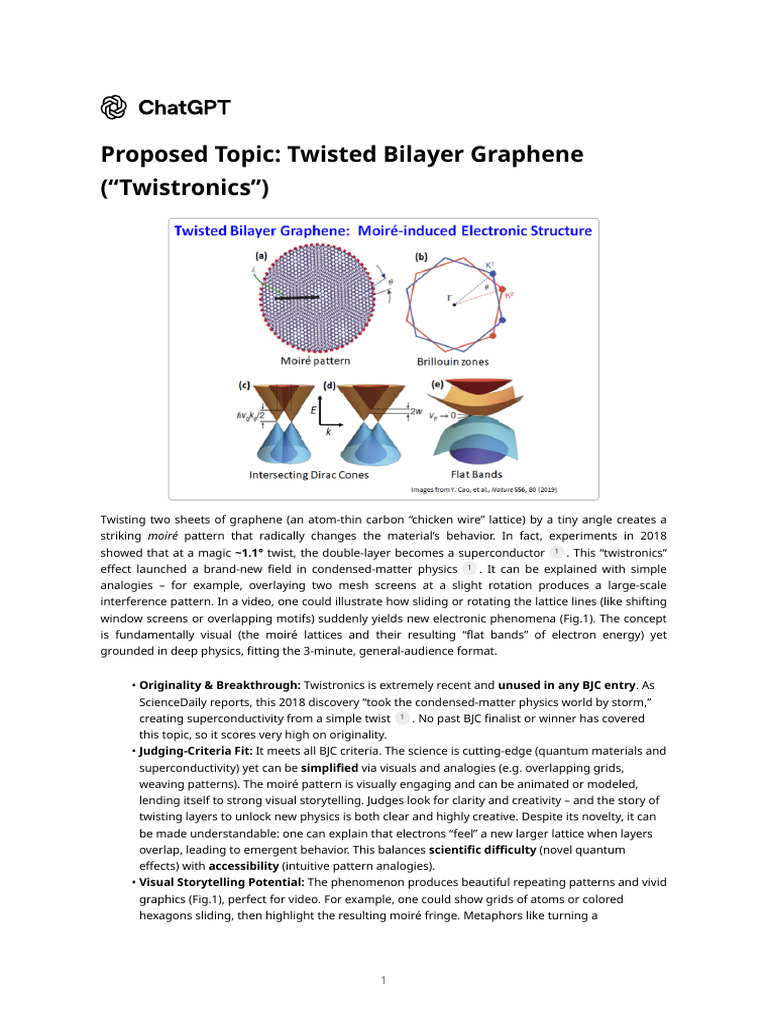 Twisted Bilayer Graphene | PDF | Physical Sciences | Condensed Matter ...