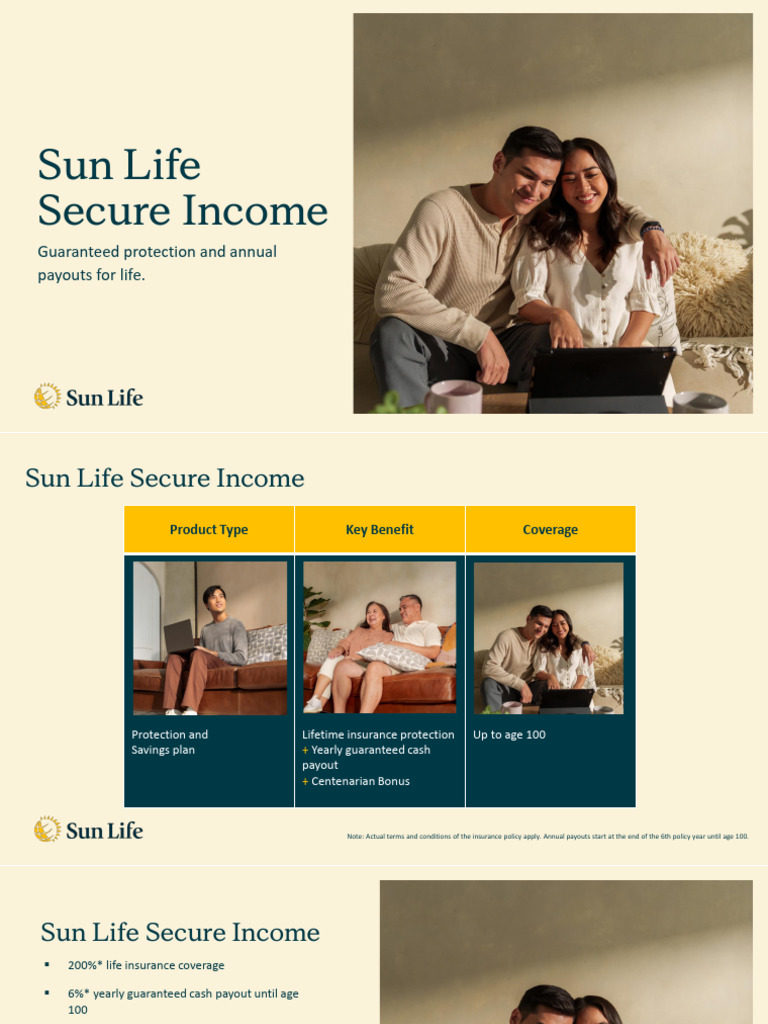 Sun Life Secure Income Overview | PDF | Insurance | Life Insurance