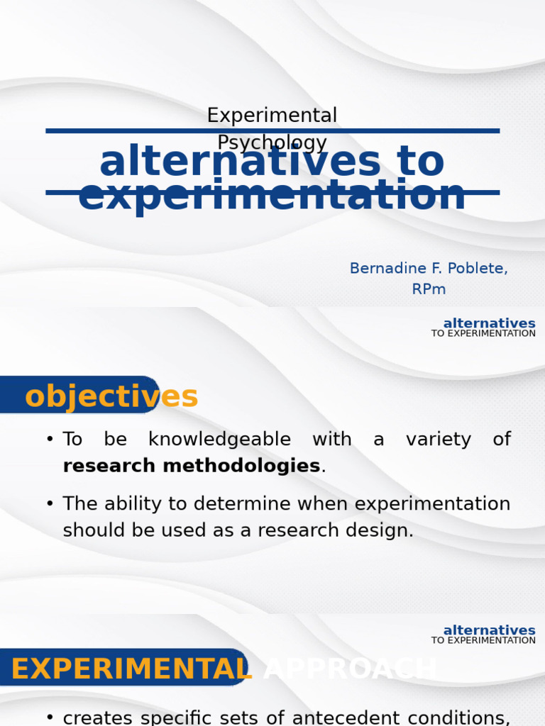 Alternatives to Experimental Research Methods | PDF | Experiment ...