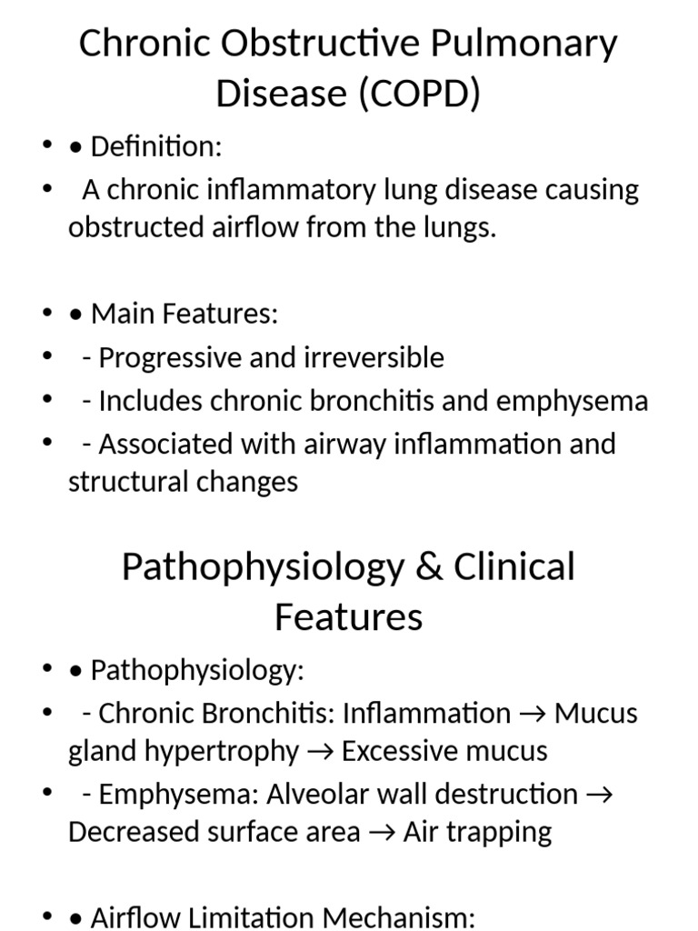 Understanding Chronic Obstructive Pulmonary Disease | PDF