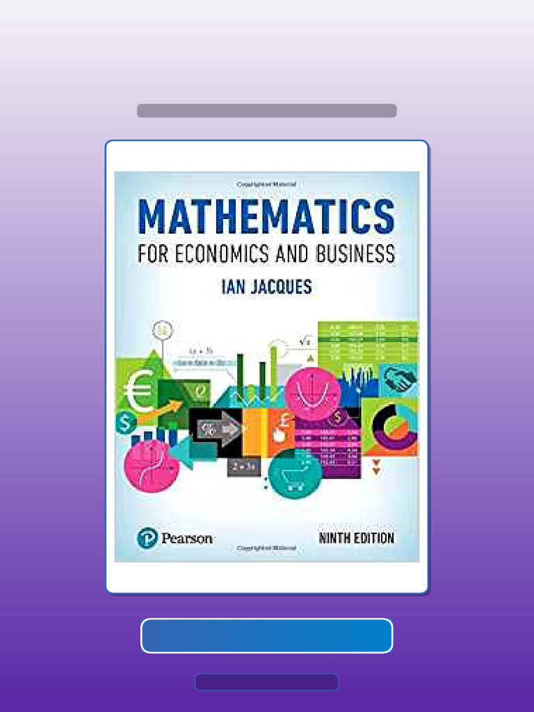 Mathematics For Economics and Business 9th by Jacque Ebook and TestBank ...