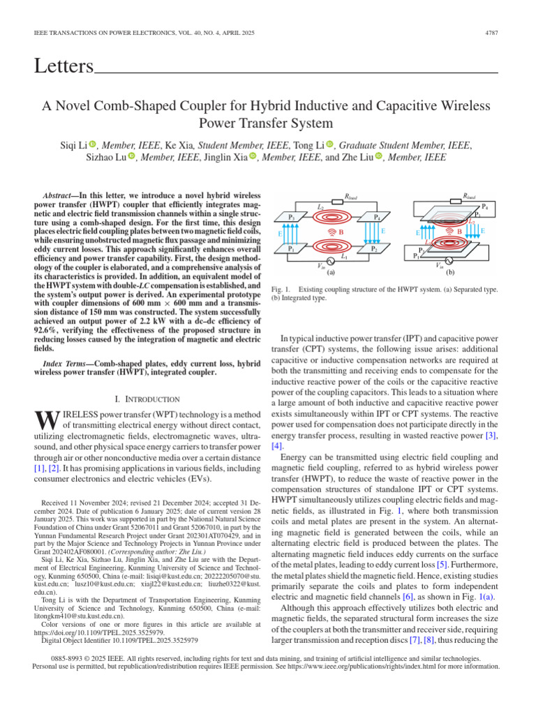Hybrid Coupler for Wireless Power Transfer | PDF | Inductance | Inductor