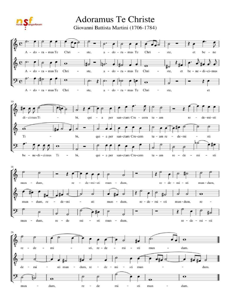 Adoramus Te Christe - Martini STB | PDF