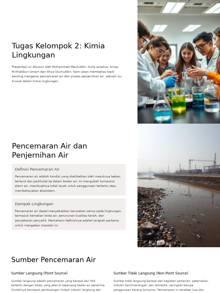 Pencemaran dan Penjernihan Air: Analisis Kimia | PDF