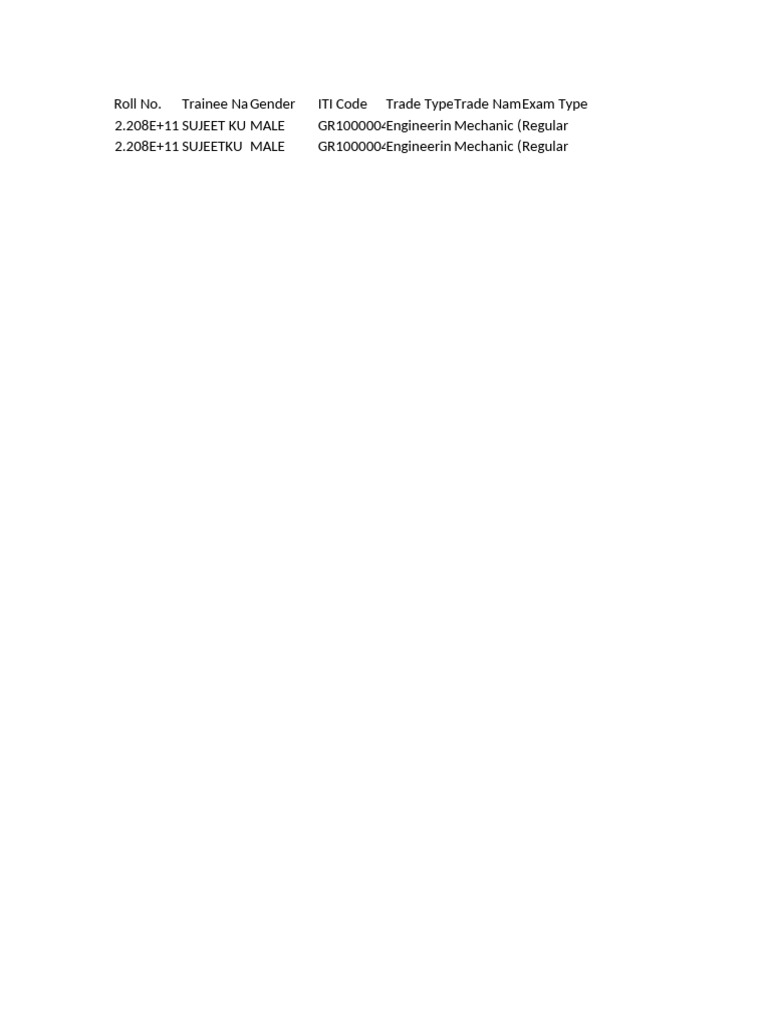 Excel Sheet | PDF