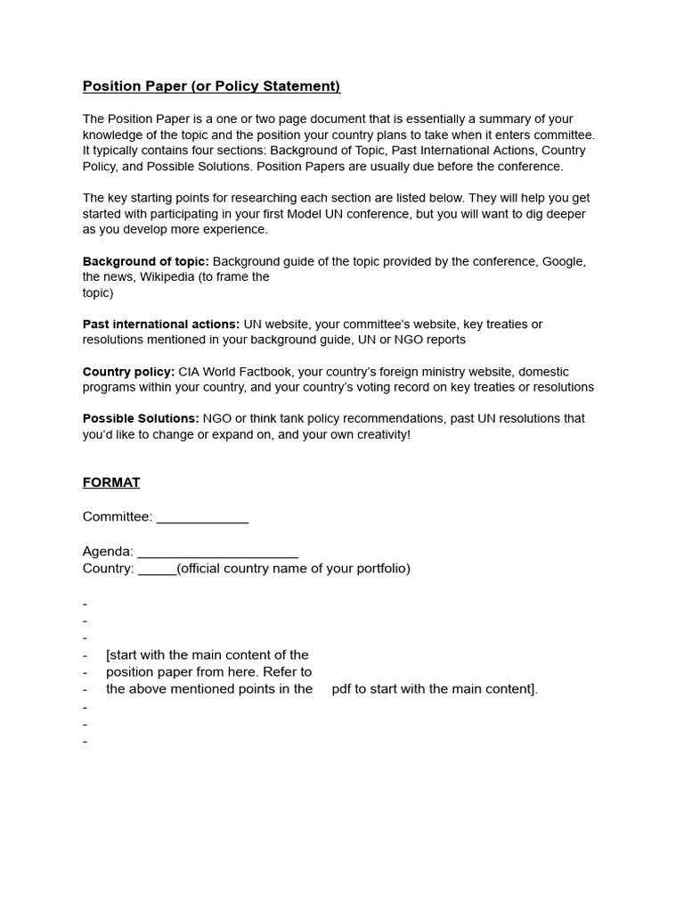 Position Paper | PDF