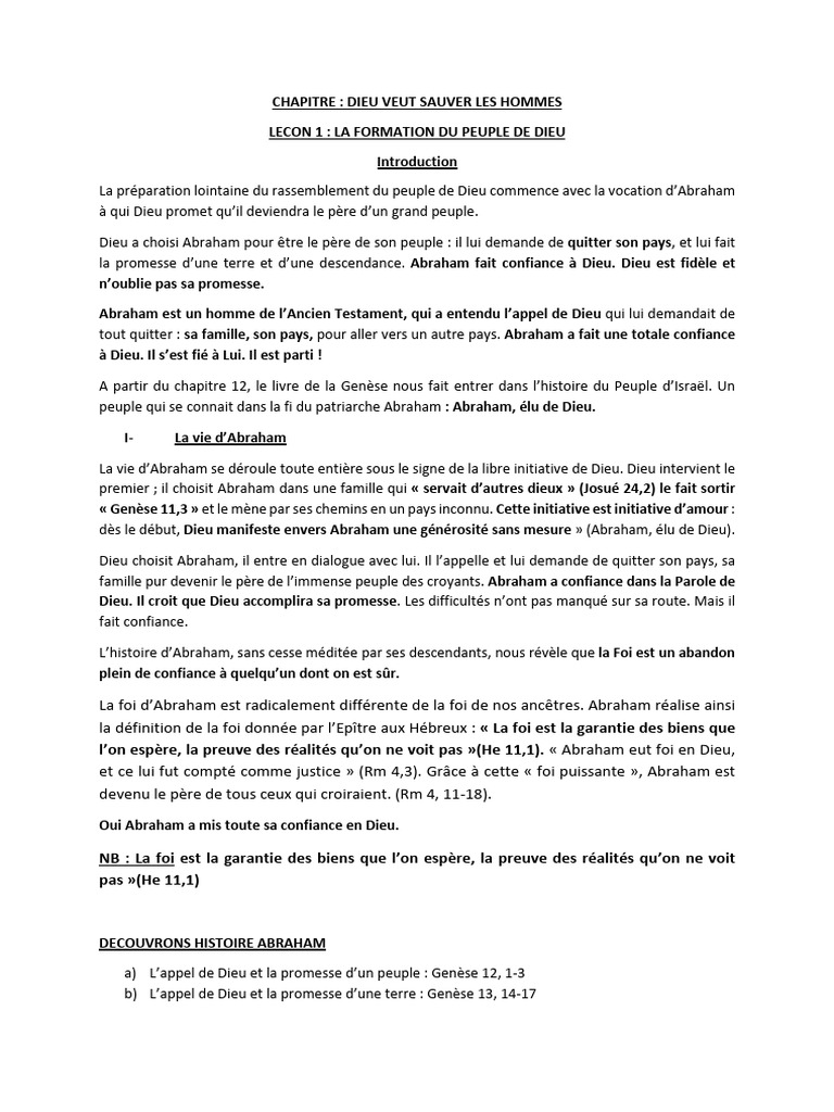 La Foi d'Abraham et ses Descendants | PDF | Abraham | Jacob