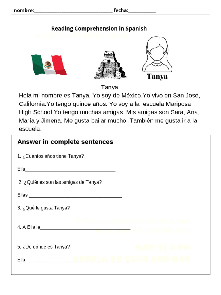 Spanish Basic Comprehension - Removed | PDF