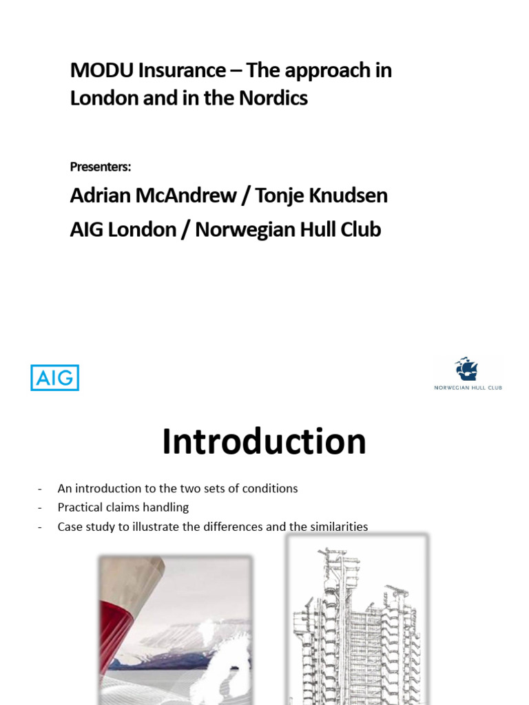 MODU Insurance: London vs. Nordic Approaches | PDF | Insurance ...