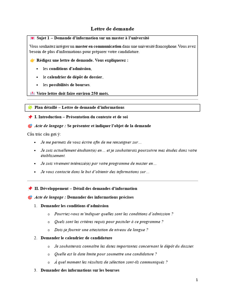 Demande d'informations pour un master | PDF | Environnement naturel ...