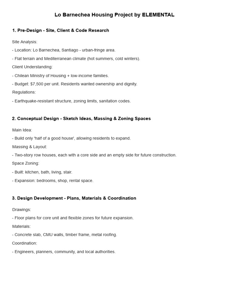 Lo Barnechea Housing Project Overview | PDF