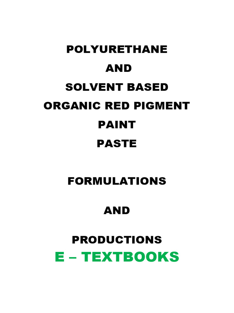 Polyurethane and Solvent Based Organic Red Pigment Paint Paste ...