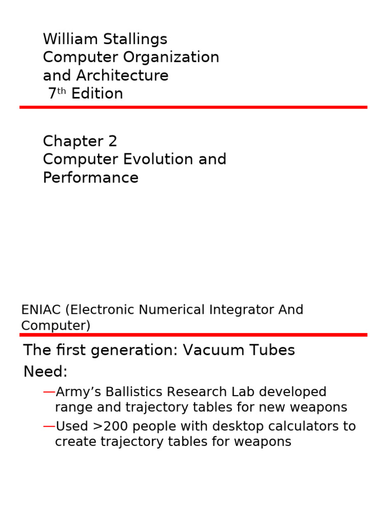 02-Computer Evolution and Perfo | PDF | Central Processing Unit ...