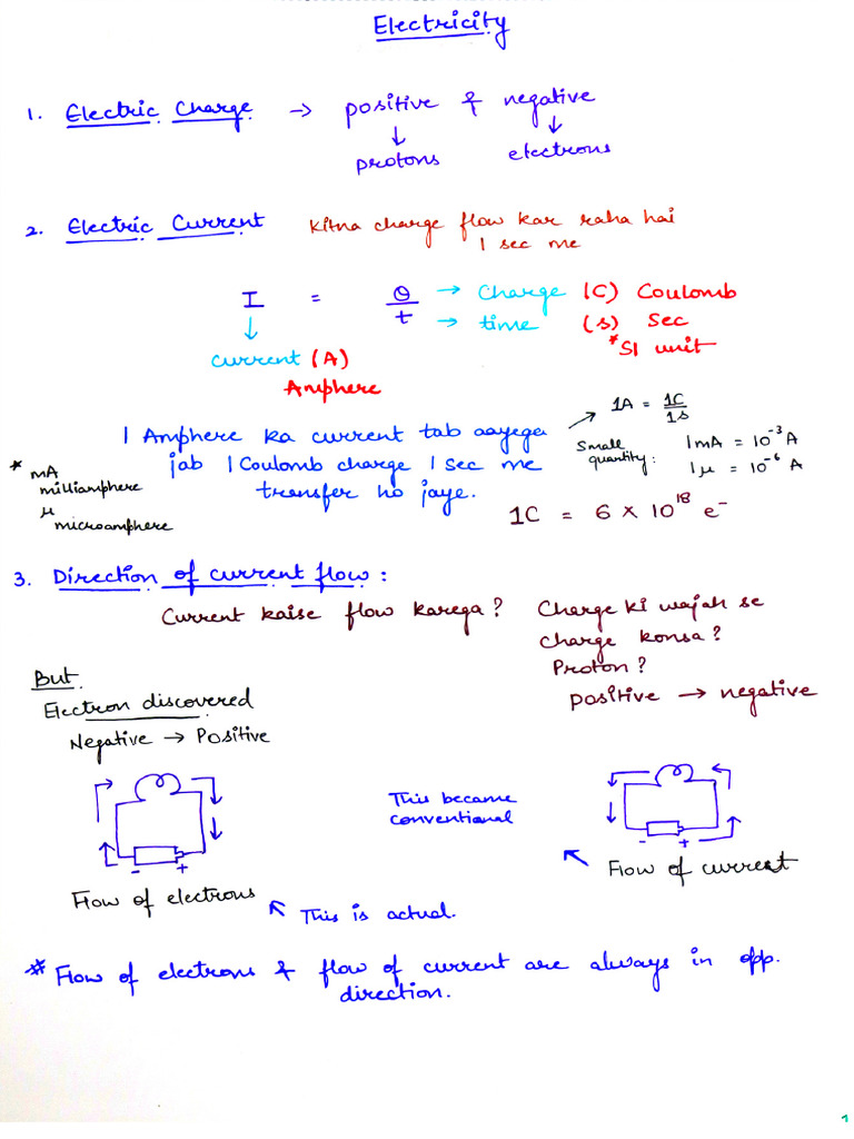 Electricity Notes | PDF