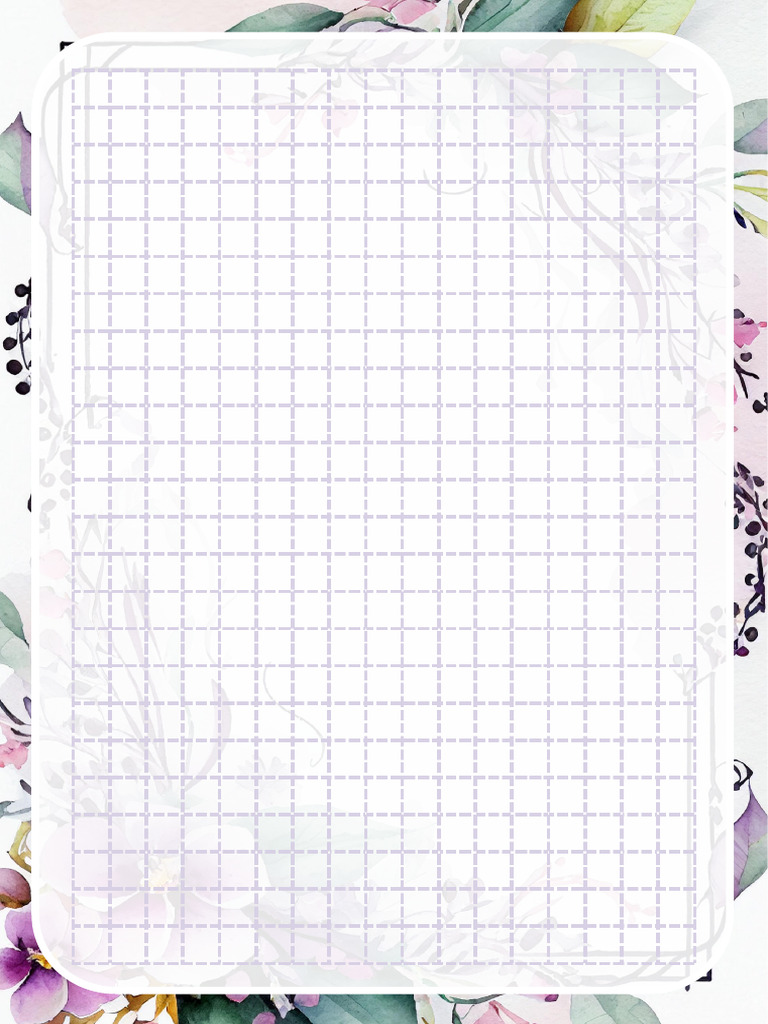 A4 - Floral Memo - Violet | PDF