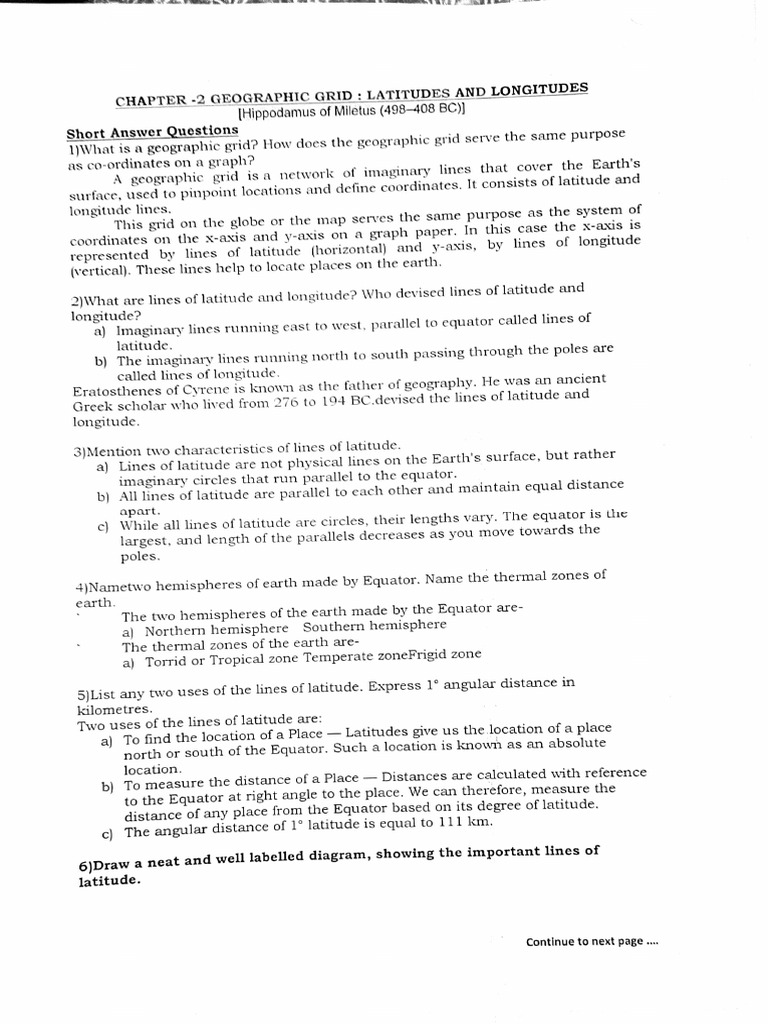 Chapter2 Geography | PDF | Latitude | Longitude