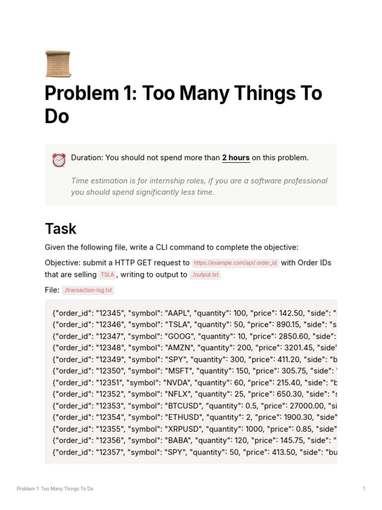 Problem 1 Too Many Things To Do | PDF | Computing | Software
