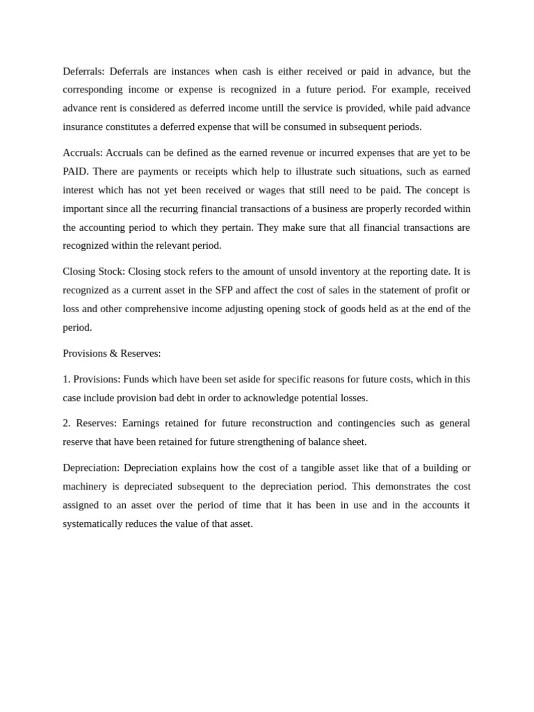 Understanding Deferrals, Accruals, and Depreciation | PDF