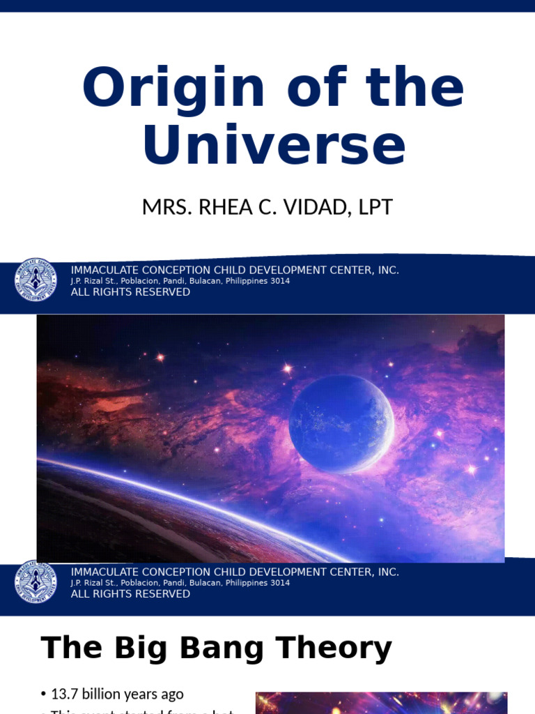 11EarthaScience Q1W1 | PDF | Big Bang | Universe