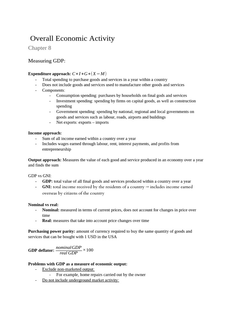 Understanding GDP and Economic Activity | PDF | Gross Domestic Product ...