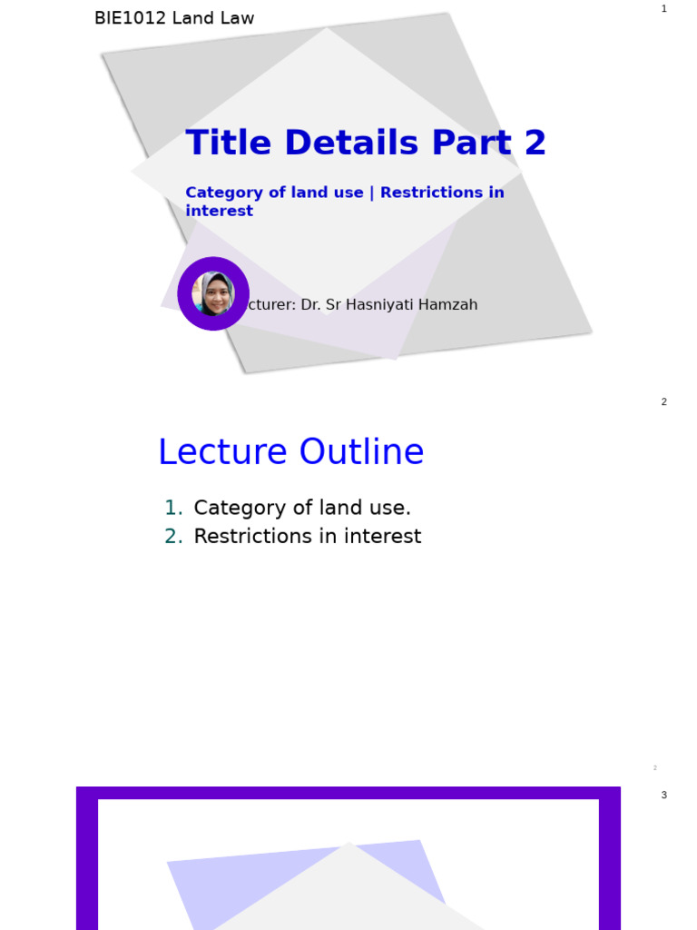 Land Use Categories and Restrictions Explained | PDF | Common Law ...