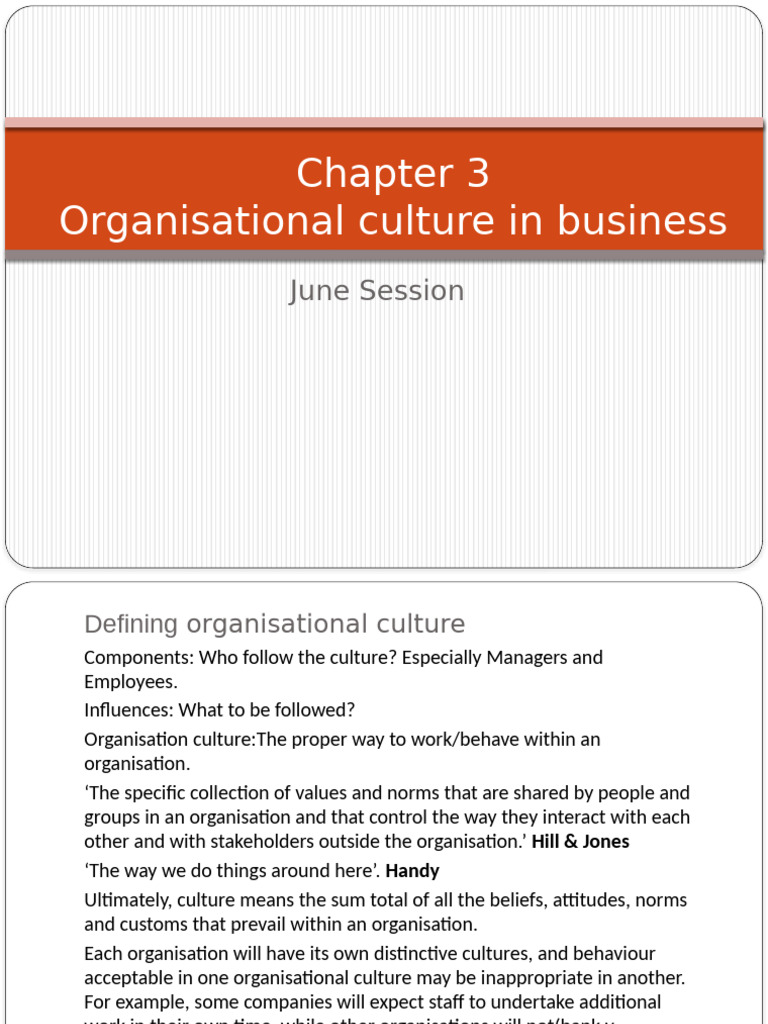 BT Chapter 3 | PDF | Organizational Culture | Social Psychology