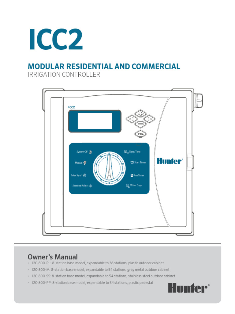 ICC2 Irrigation Controller Manual | PDF | Relay | Electrical Wiring
