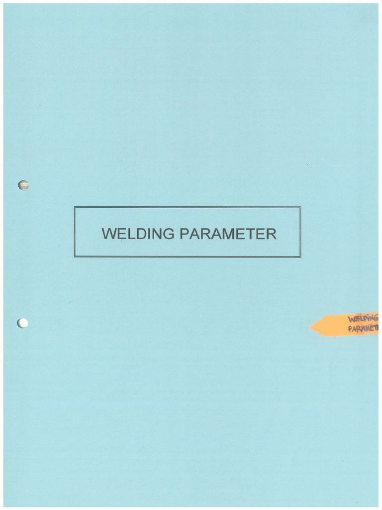 WELDING PARAMETER and NDT REQUEST | PDF