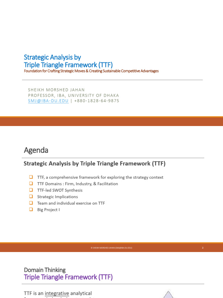 Triple Triangle Framework for Strategy Analysis | PDF | Swot Analysis ...