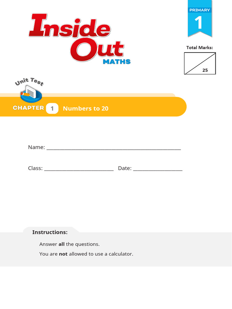Inside Out Maths Unit Test 1 | PDF | Chess Openings | Chess Theory