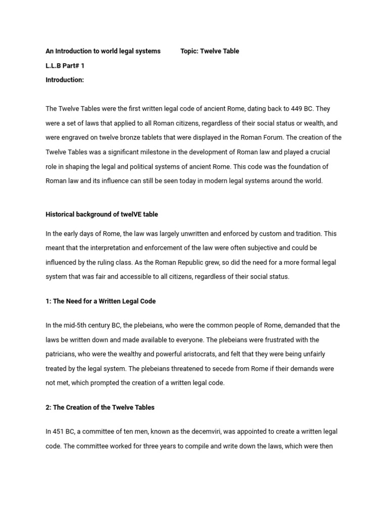 Intro To World Legal System Part 1 (22-33) - 2 | PDF | Roman Law ...