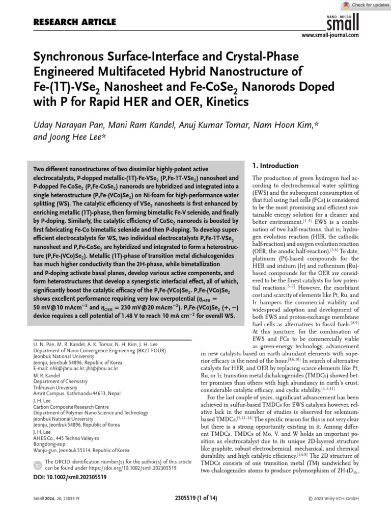 Synchronous Surface Interface and Crystal Phase Engineered Multifaceted ...