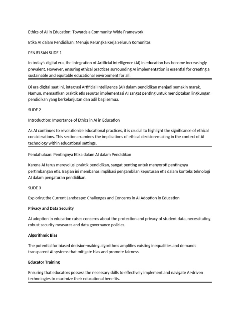 Ethical AI Framework in Education | PDF | Artificial Intelligence ...