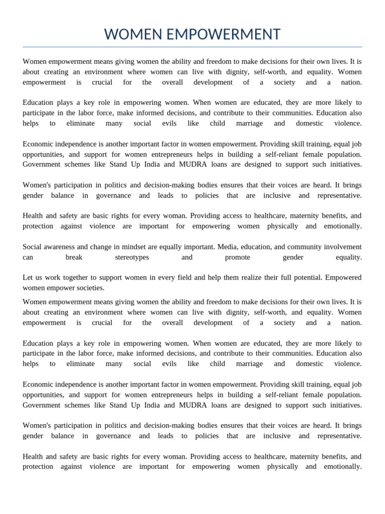 Women Empowerment: Key Strategies | PDF | Gender Studies | Gender Equality