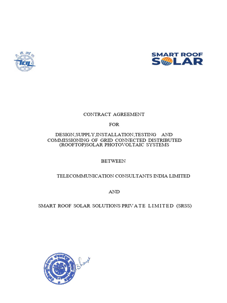 Solar PV System Contract Agreement | PDF | Liability Insurance | Insurance
