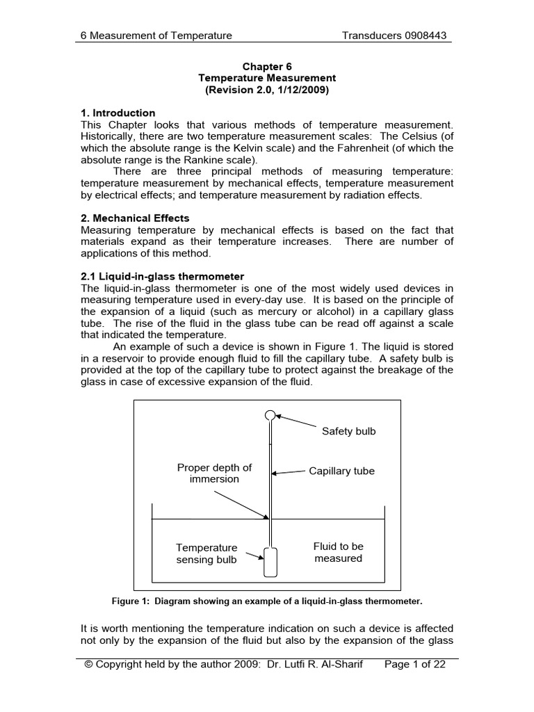 Temperature Measurement Techniques | PDF | Thermocouple | Physical Sciences