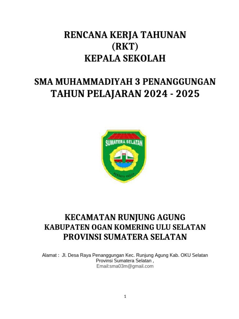 Rencana Kerja Tahunan SMA 2024/2025 | PDF