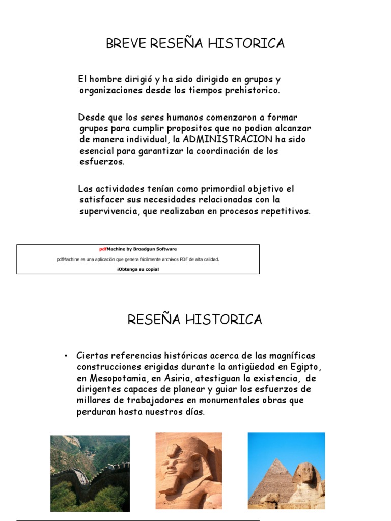 BREVE RESEÑA HISTORICA