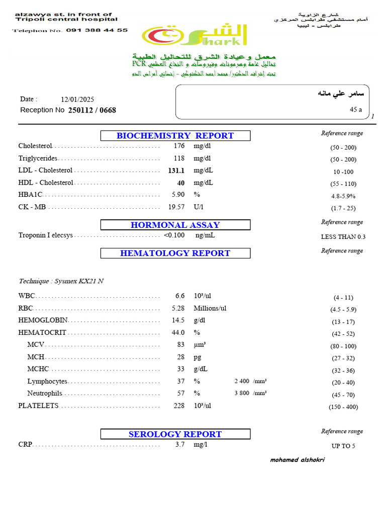 Biochemistry Report: Reception No | PDF | Cholesterol | Lipid