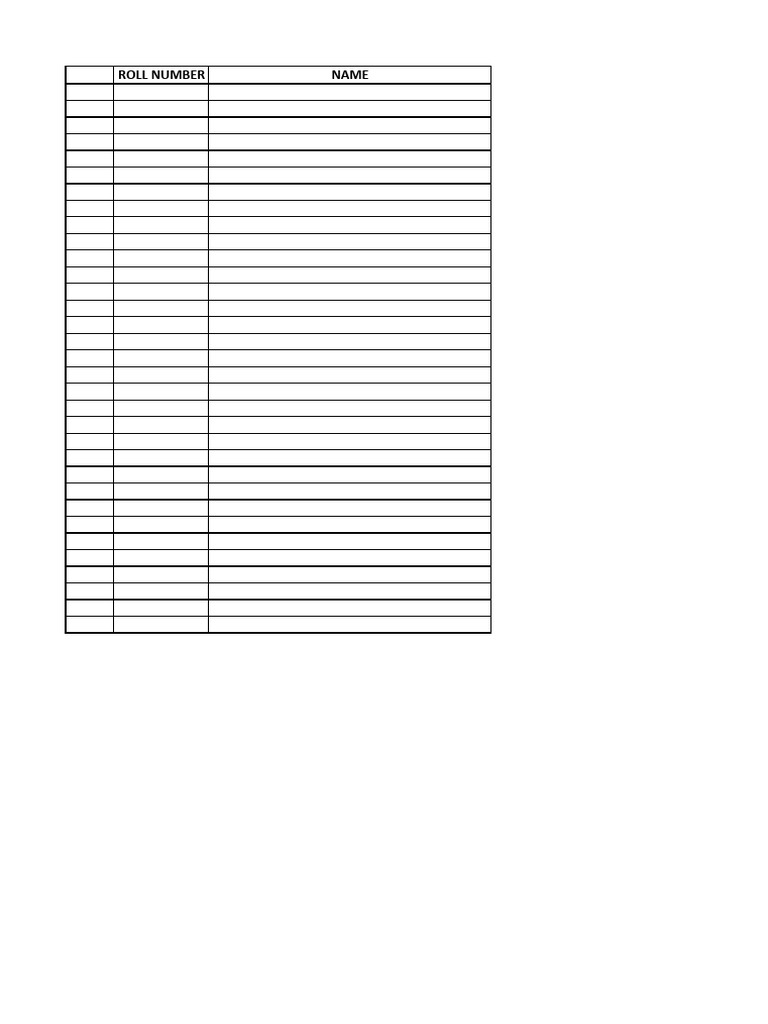 Student Roll Numbers List | PDF