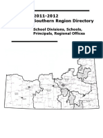 2011-2012 Southern Region Directory CANADA List of Schools