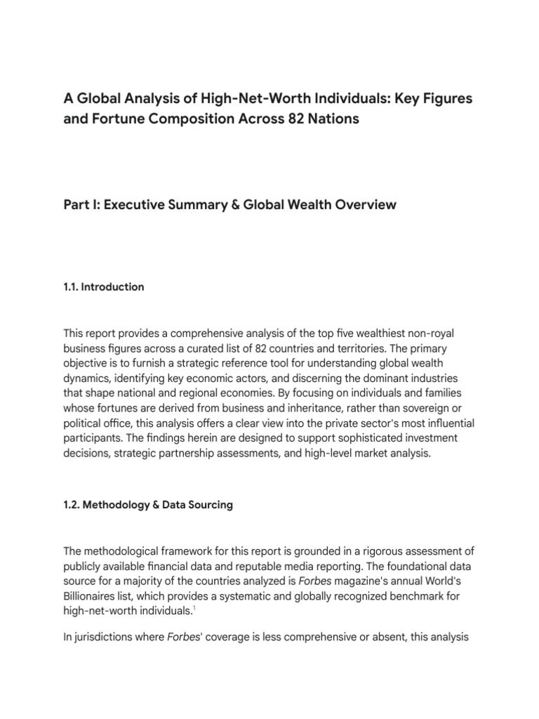 Global Richest Businesspeople Analysis - 3 | PDF | Wealth | Economies