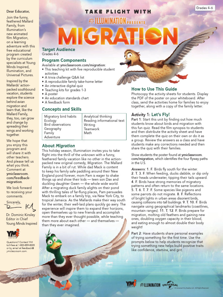 Bird Migration Activities & Answer Key | PDF | Bird Migration | Birds