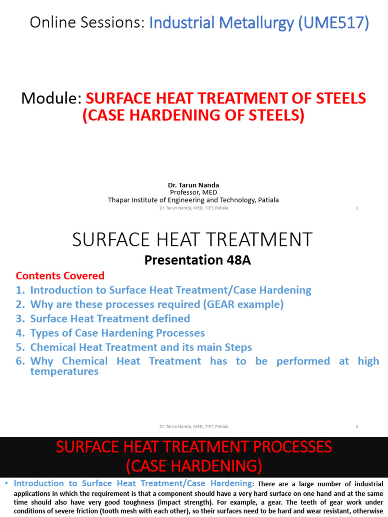 Surface Heat Treatment of Steels | PDF | Heat Treating | Materials