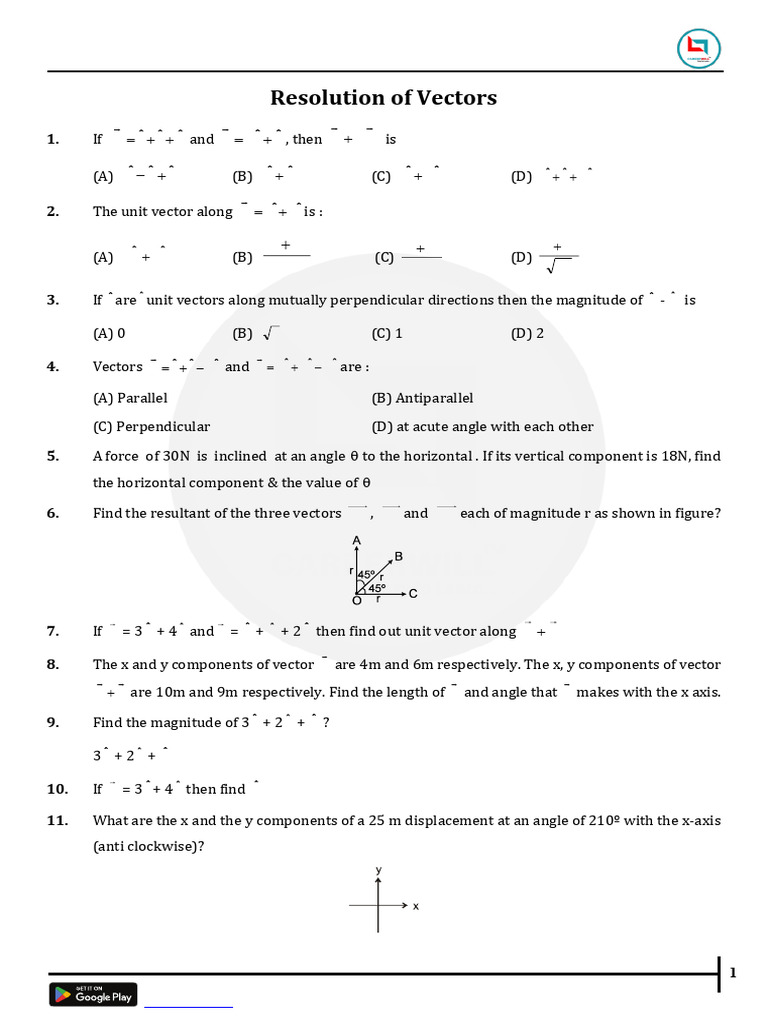 Vector Resolution and Components | PDF | Euclidean Vector | Velocity