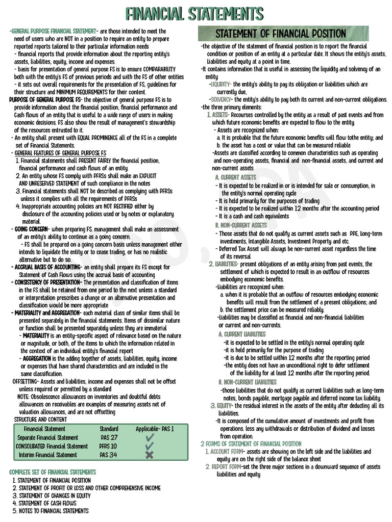 Financial Statements | PDF