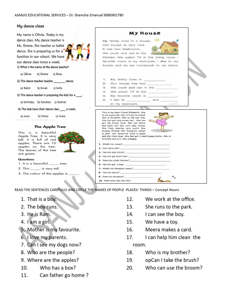 2025 Grammar Code 1 Comprehension Nouns Verbs | PDF | Linguistics